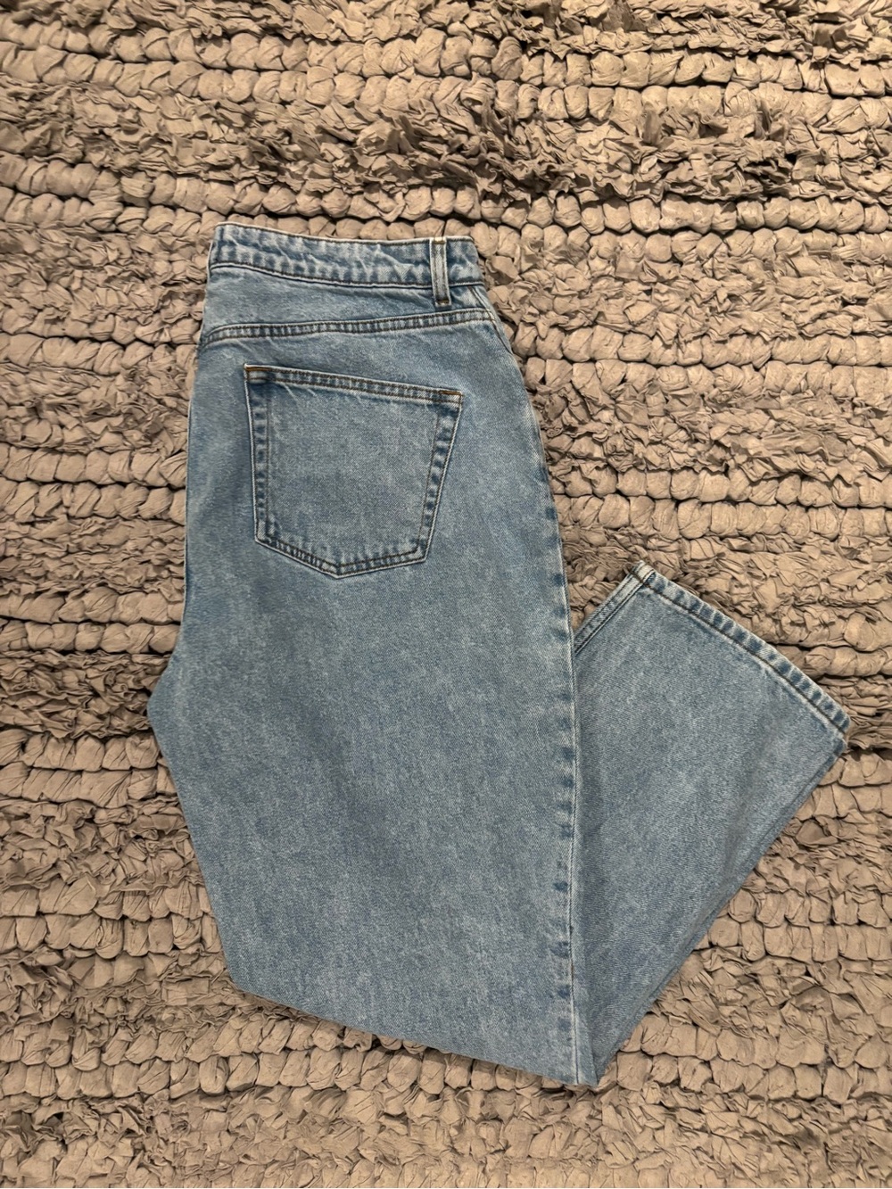 ASOS DESIGN Hourglass Mid Rise Straight Light Blue Jeans - 100% cotton